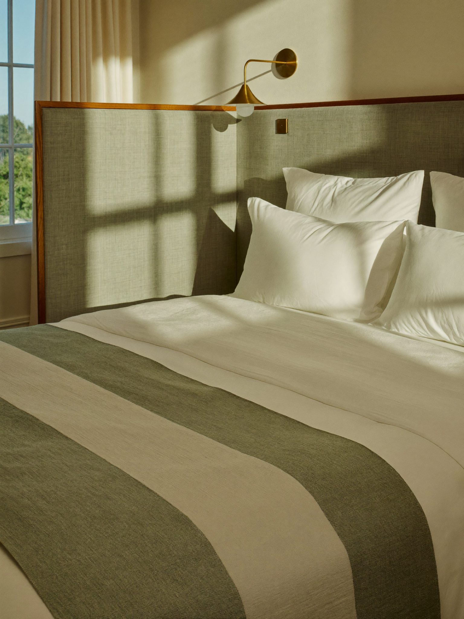 Garden Room at Vernora with queen bed and courtyard view